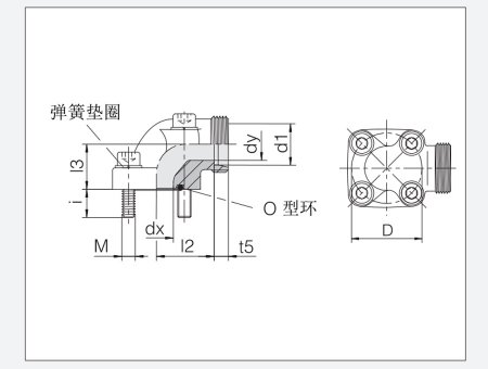 弯型法兰接头