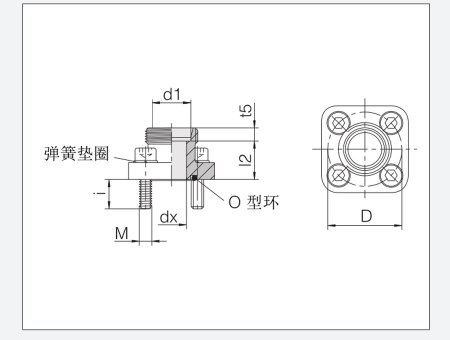 直通法兰接头